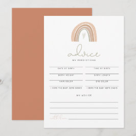 Convites Previsões do Chá de fraldas Arco-Íris GITA Pastel
