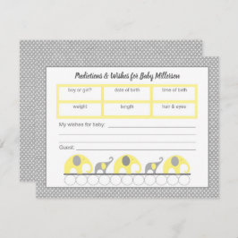 Convites Previsões e desejos do chá de fraldas - neutros