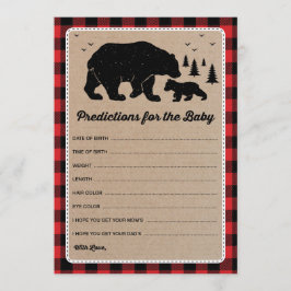 Convites Previsões para o jogo de Chá do Baby Bear Lumberja