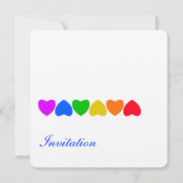 Convites Pride Rainbow Heart Line