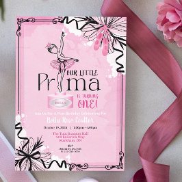 Convites Prima Ballerina Birthday Party Invitation
