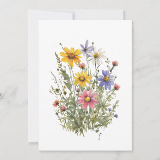 Convites Primavera 52 flores, desenho de linha, minimalista