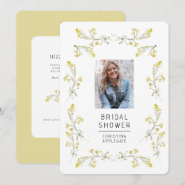 Convites Primavera Amarelo Flores Selvagens Chá de panela I