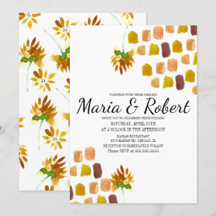 Convites Primavera Amarelo Florestal para Canto