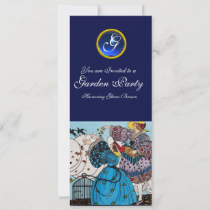 CONVITES PRIMAVERA BIRDS GARDEN FTY, SAPPHIRE GEM MONOGRAMA