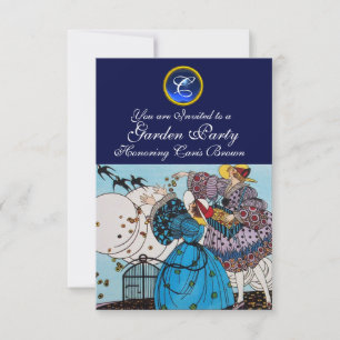 CONVITES PRIMAVERA BIRDS GARDEN FTY, SAPPHIRE GEM MONOGRAMA