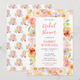 Convites Primavera Blossomo Chá de panela de flores silvest