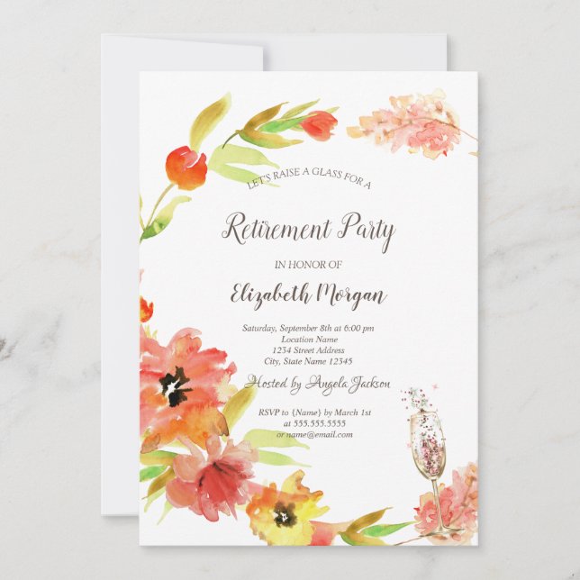 Convites Primavera Boho Flores de Vidro (Frente)