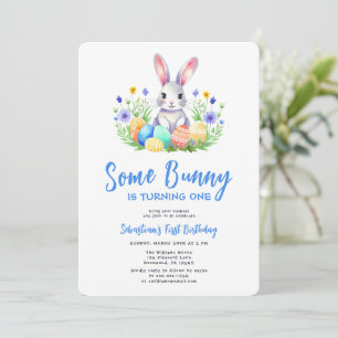 Convites Primavera Bunny Rabbit Páscoa Primeiro aniversário