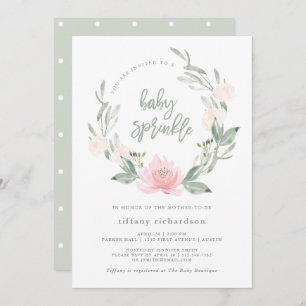 Convites Primavera Camiseta De Bebê Floral De Aquarela