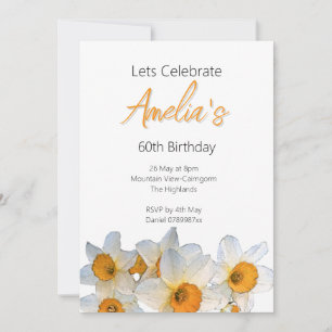 Convites Primavera Daffodil Birthday