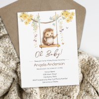 Primavera de Chá de fraldas Floral HedgeHog