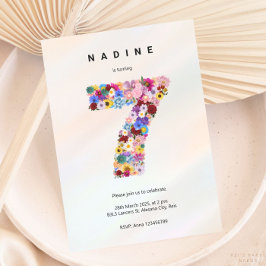 Convites Primavera de Jardim de Aniversário do Elegante Flo