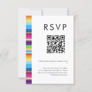 Convites Primavera de Serape   Código QR de casamento RSVP