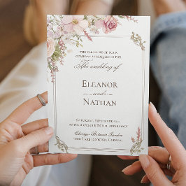Convites Primavera de Verão Floral Casamento