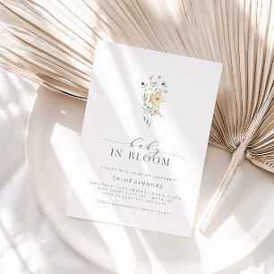 Convites Primavera Floral Baby in Bloom Chá de fraldas  