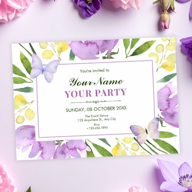 Convites Primavera floral colorida  (Criador carregado)