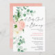 Convites Primavera floral floral chá verde (Frente/Verso)