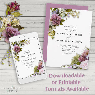Convites Primavera Floral Greenery Wedding