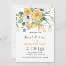 Primavera Floral Orange & White Anemone Aniversári