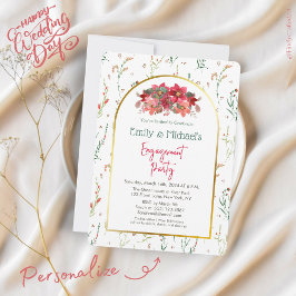 Convites Primavera Floral Verde Chic Festa de noivado Bloom