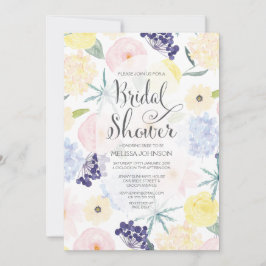 Convites Primavera Floral Watercolor Chá de panela Invite