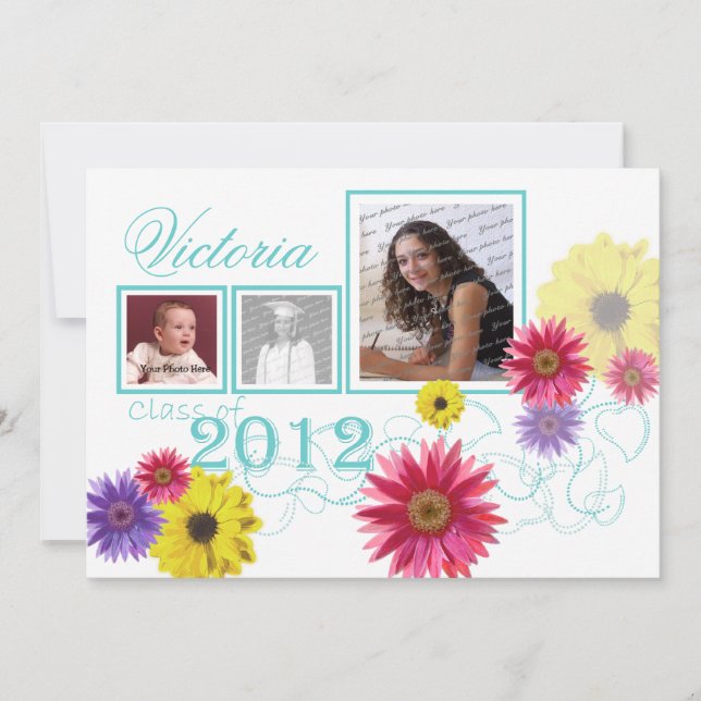 Convites Primavera Garden 2012 - Foto tripla do Formando (Frente)