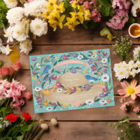 Primavera Garden Flowers Sun Hat Chá de fraldas Az