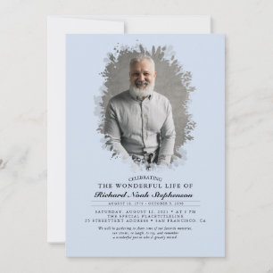 Convites Primavera Greenery Foliage Silhouette Foto Funeral