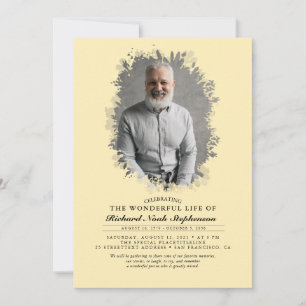 Convites Primavera Greenery Foliage Silhouette Foto Funeral