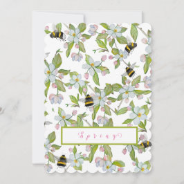 Convites Primavera jardim florescente e mamangabas