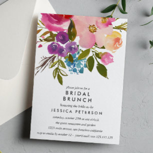 Convites Primavera Lush Flowers Bridal Brunch Casamento