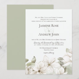 Convites Primavera Magnolia Blossom Blush e Sage Weds