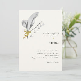 Convites Primavera minimalista moderno Lily do Casamento do