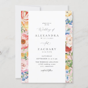 Convites Primavera Multi Color Florals Casamento 4