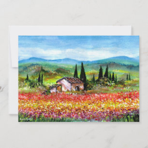 Convites PRIMAVERA NA TOESCANIA, vermelho brilhante rosa am