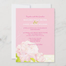 Convites Primavera Pink Blush Peony Casamento