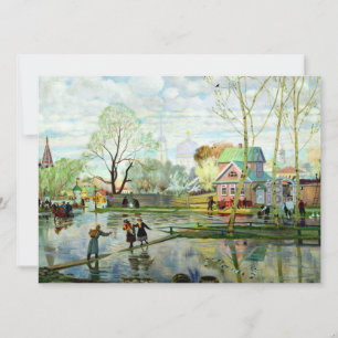 Convites Primavera por Boris Kustodiev MODELO