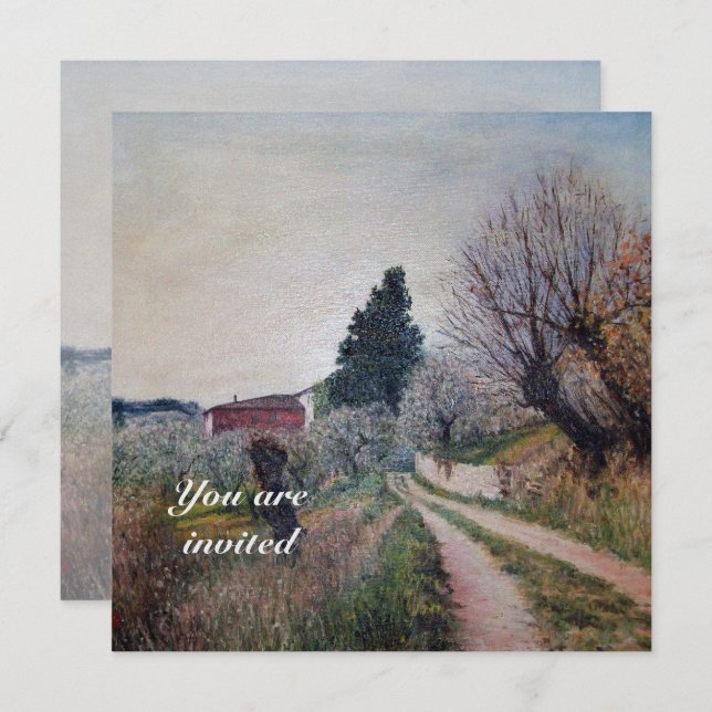 CONVITES PRIMAVERA PRECOCE NA PAISAGEM DA TOSCANA (Frente/Verso)