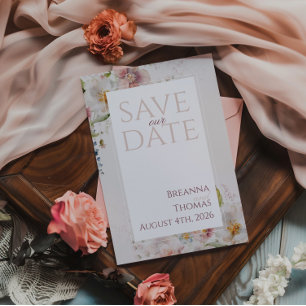 Convites Primavera Romântico Pastel Floral Design