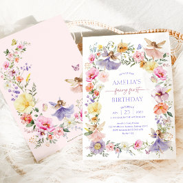 Convites Primavera selvagem Fada de flor selvagem Primeiro