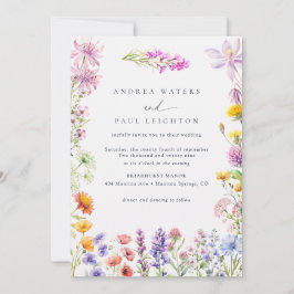 Convites Primavera Summer Wildflower | Casamento Floral Col