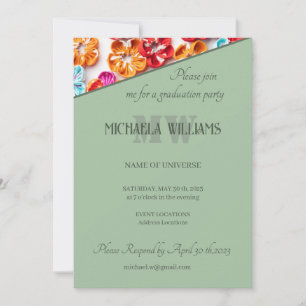 Convites Primavera tecido com costura manual Flores multico