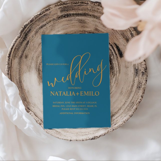 Convites Primavera Verão Laranja Azul  (Criador carregado)