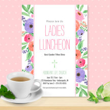 Primavera Watercolor Floral Ladies Church Luncheon