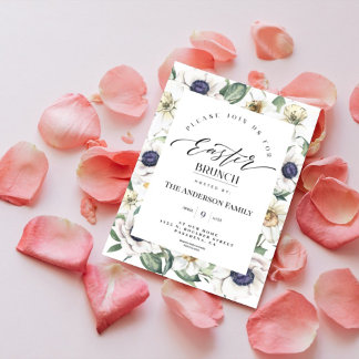 Convites Primavera Watercolor Floral Páscoa Inv