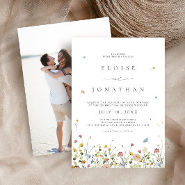 Convites Primavera Wildflower Garden Floral Boho Casamento 