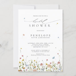 Convites Primavera Wildflower Garden Floral Chá de panela