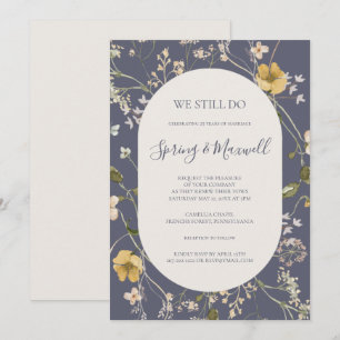 Convites Primavera Wildflower   Roxo Dusty Ainda Inviabiliz