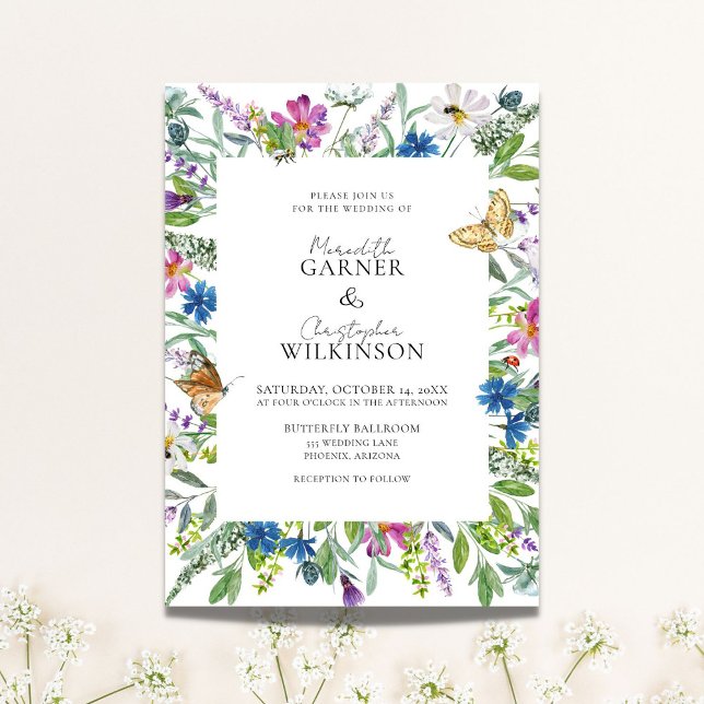 Convites Primavera Wildflower Wedding (Criador carregado)